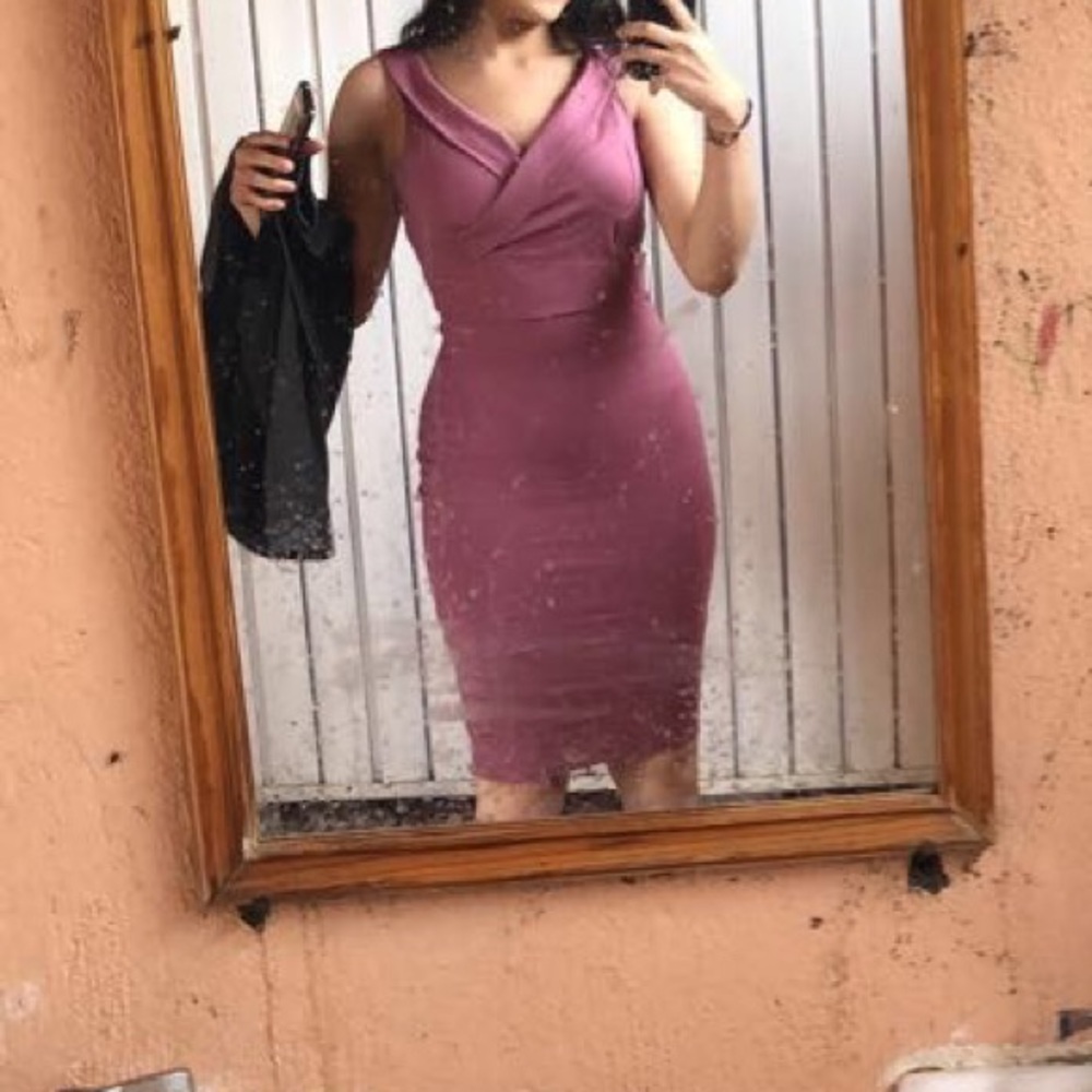 Pink/purple midi dress
